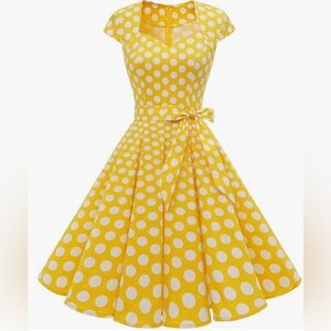 NWOT Retro polka dot dress